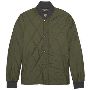 Water-Resistant Quilted Bomber Jacket